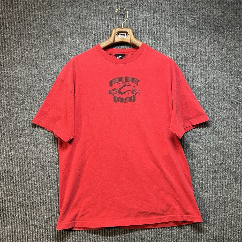 Y2K Orange County Choppers Graphic Promo T Shirt Men's Size XL Red Biker Harley